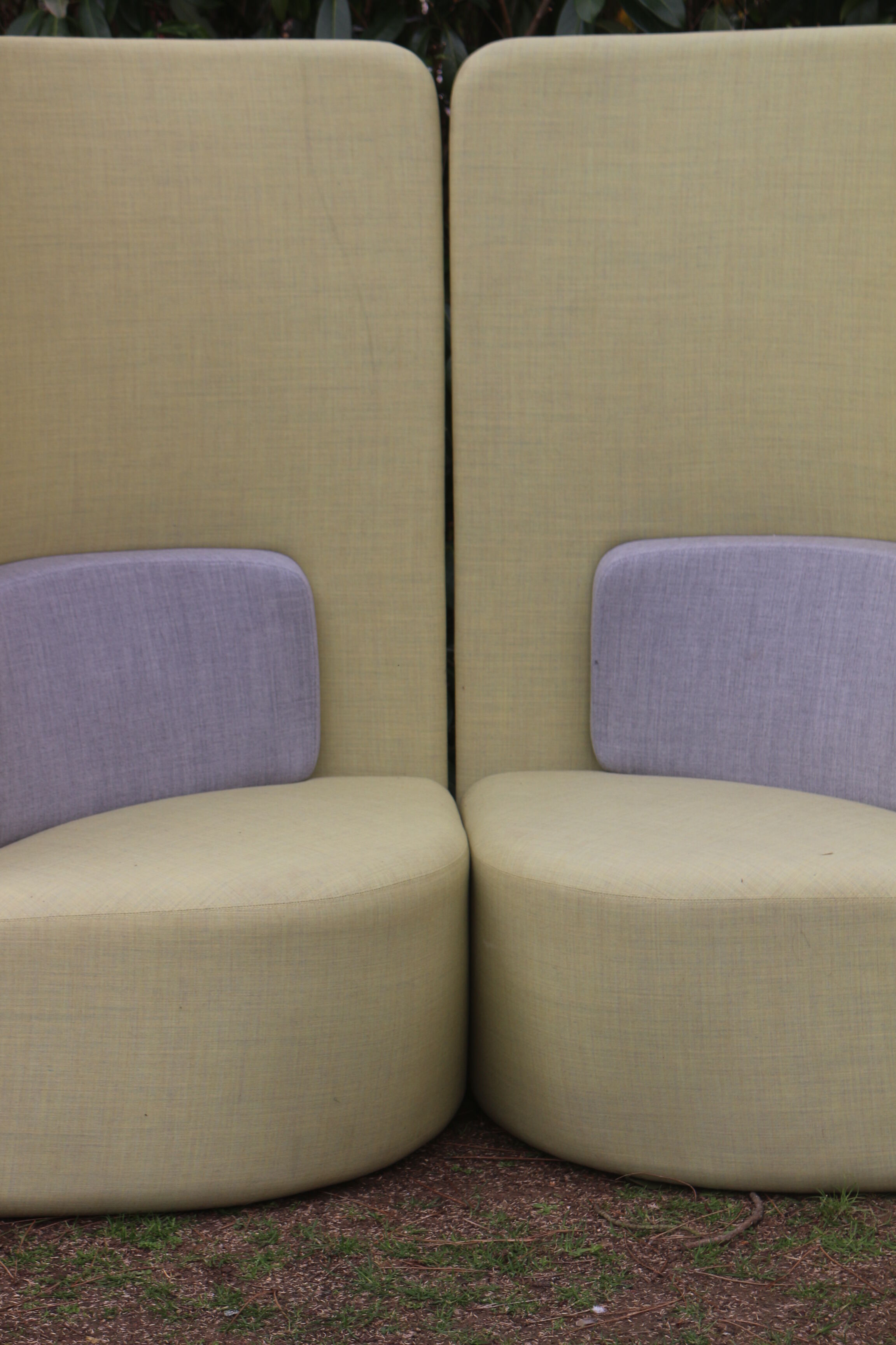 Pair of armchairs back high Shuffle design