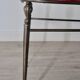 Hollywood regency style brass & velvet chiavarine side chairs, set of 2