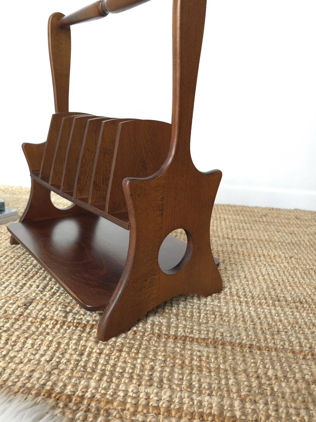 Wooden magazine rack