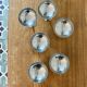 Set of 6 vintage stainless steel dessert bowls