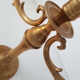 Candlestick old brass 3 branches