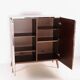 Petite armoire bois et chrome 