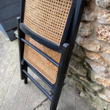 2 folding chairs in canning and wood