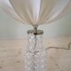 Rare mid-century modern crystal drop table lamp by Orrefors, designed by Carl Fagerlund.