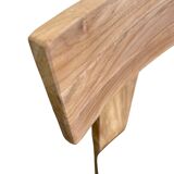 Chaise en bois massif avec assise aspect lin