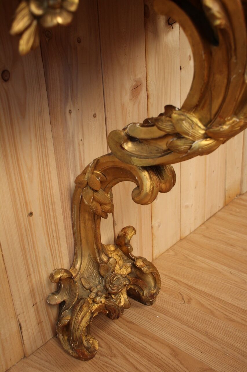 19th century golden wood console