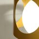 Delmas pendant lamp France 60s openwork yellow sheet & opaline