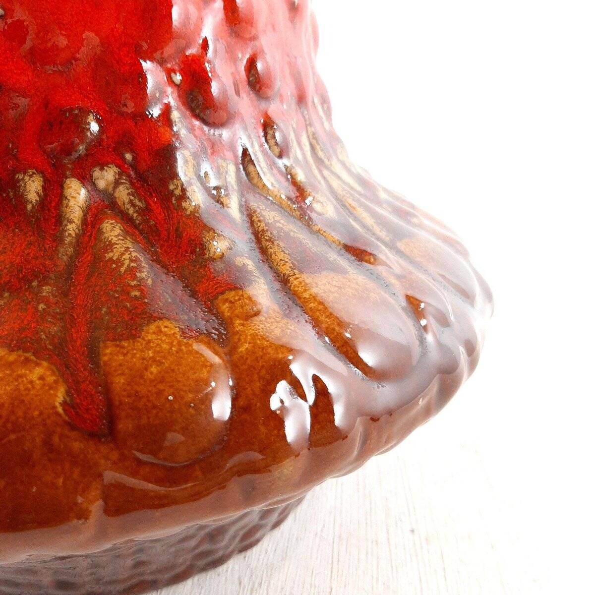 Large vintage lava ceramic vase by KIL Liboje, 1960s.