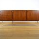 Mahogany Enfilade & Chrome Legs by Luigi Bartolini Vintage 1960