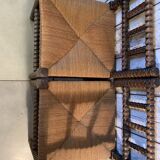 Pair of wooden chairs turned