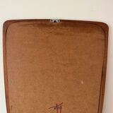 Vintage Danish teak mirror with lovely organic edges.