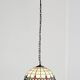 Lampe suspendue en verre teinté de style Tiffany