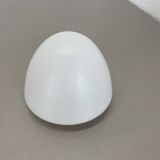 Round red wall light in metal and opaline glass in the Stilnovo style, 20 cm, Italy, 1960s