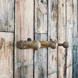 Wooden wall-mounted coat rack with 3 hooks