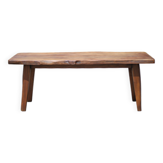 Brutalist wooden table, wooden living room table, dining room table, vintage table, kitchen, chalet