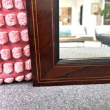 Art Deco rosewood and brass mirror