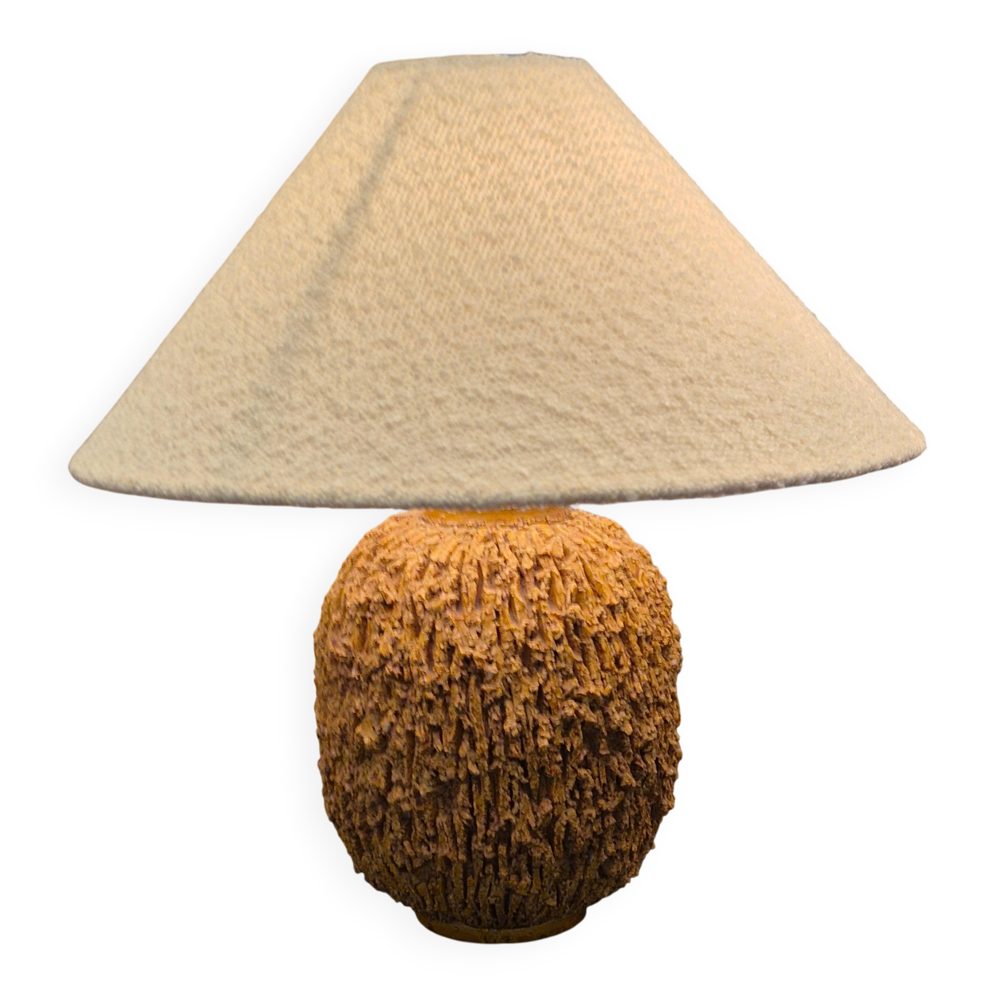 Table lamp from the Chamotte / Hedgehog series, Gunnar Nylund. Height approx. 31 cm, Swedish modern style.
