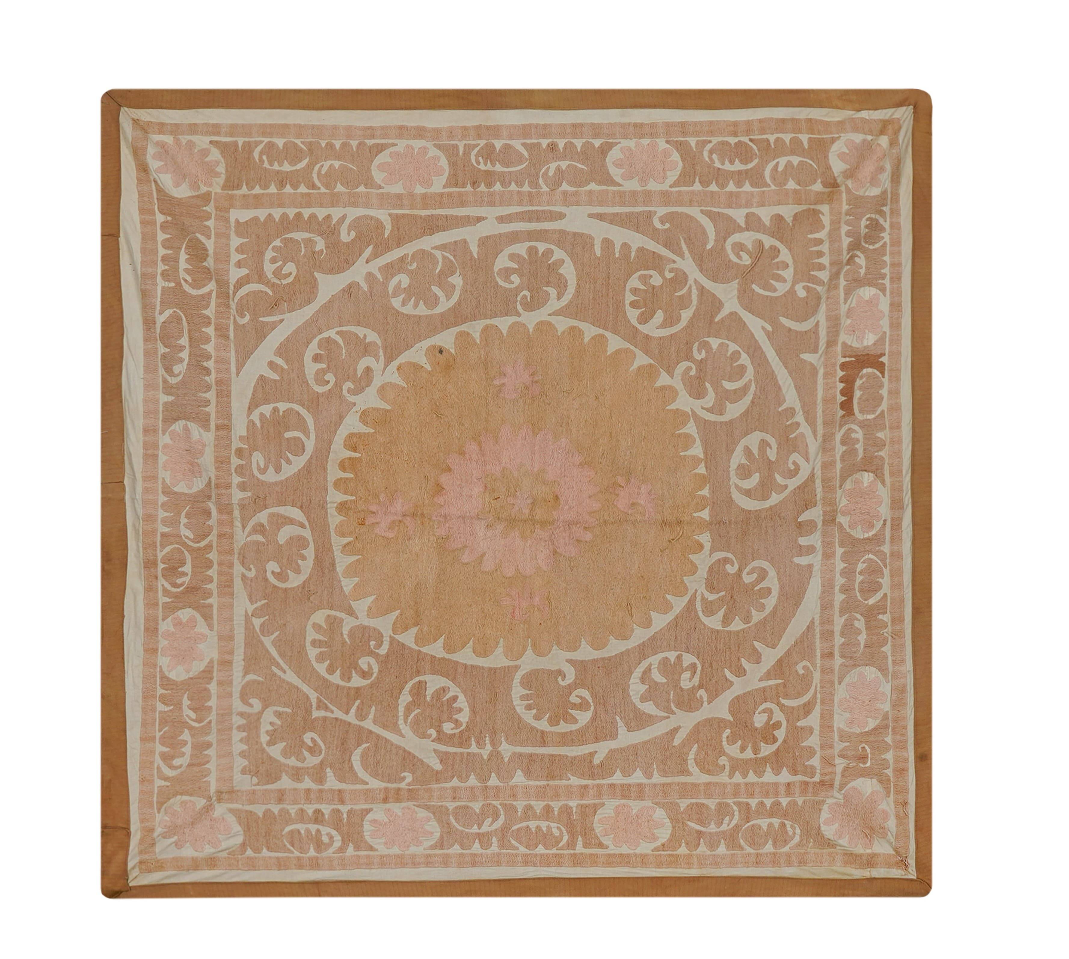 Vintage Turkish hand-knotted rug 134x140 cm