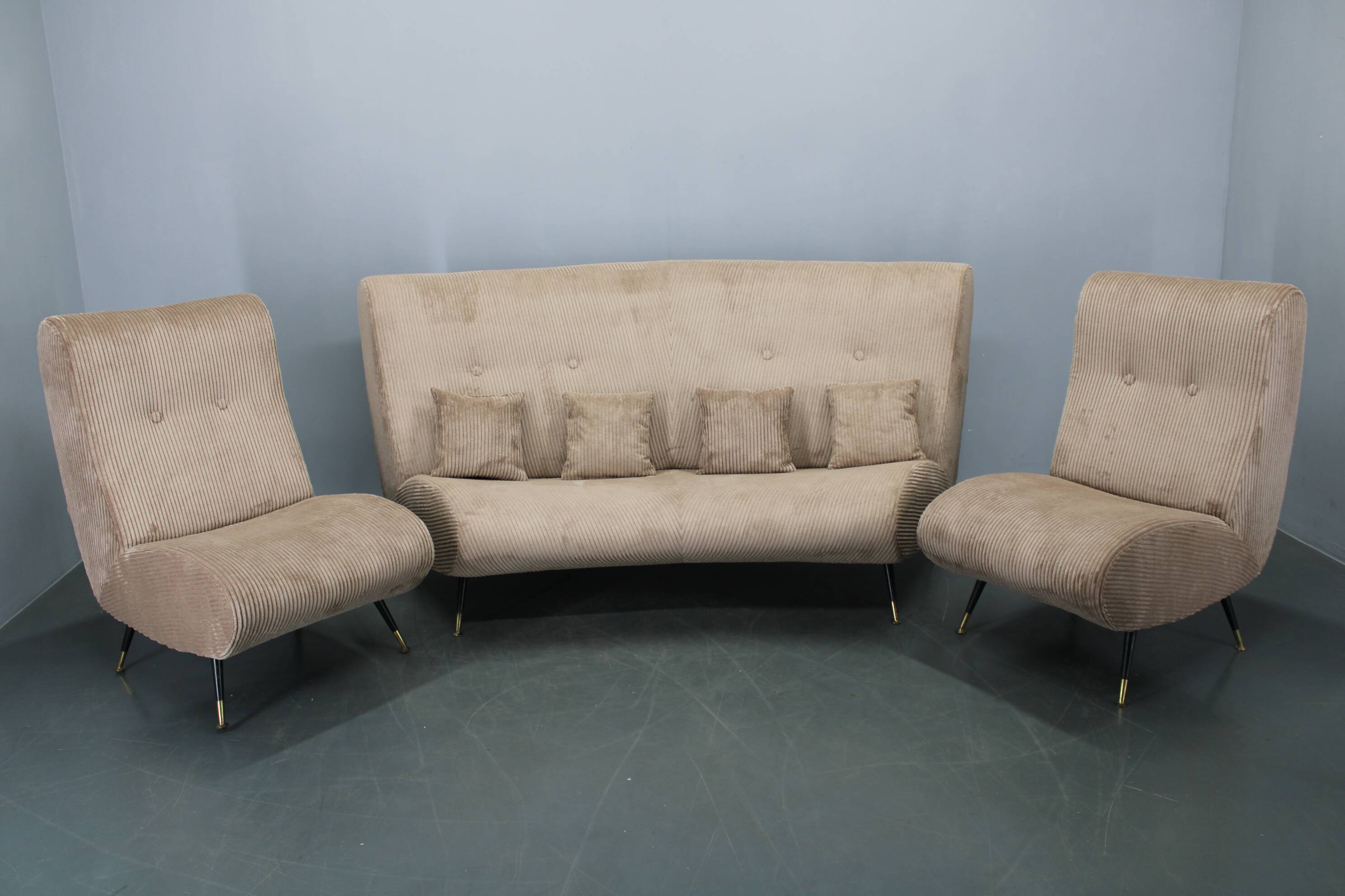 Gigi Radice for Minotti curved modular sofa, Italy, 1950s