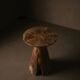 DINA side table stool in hand-carved solid recycled teak.