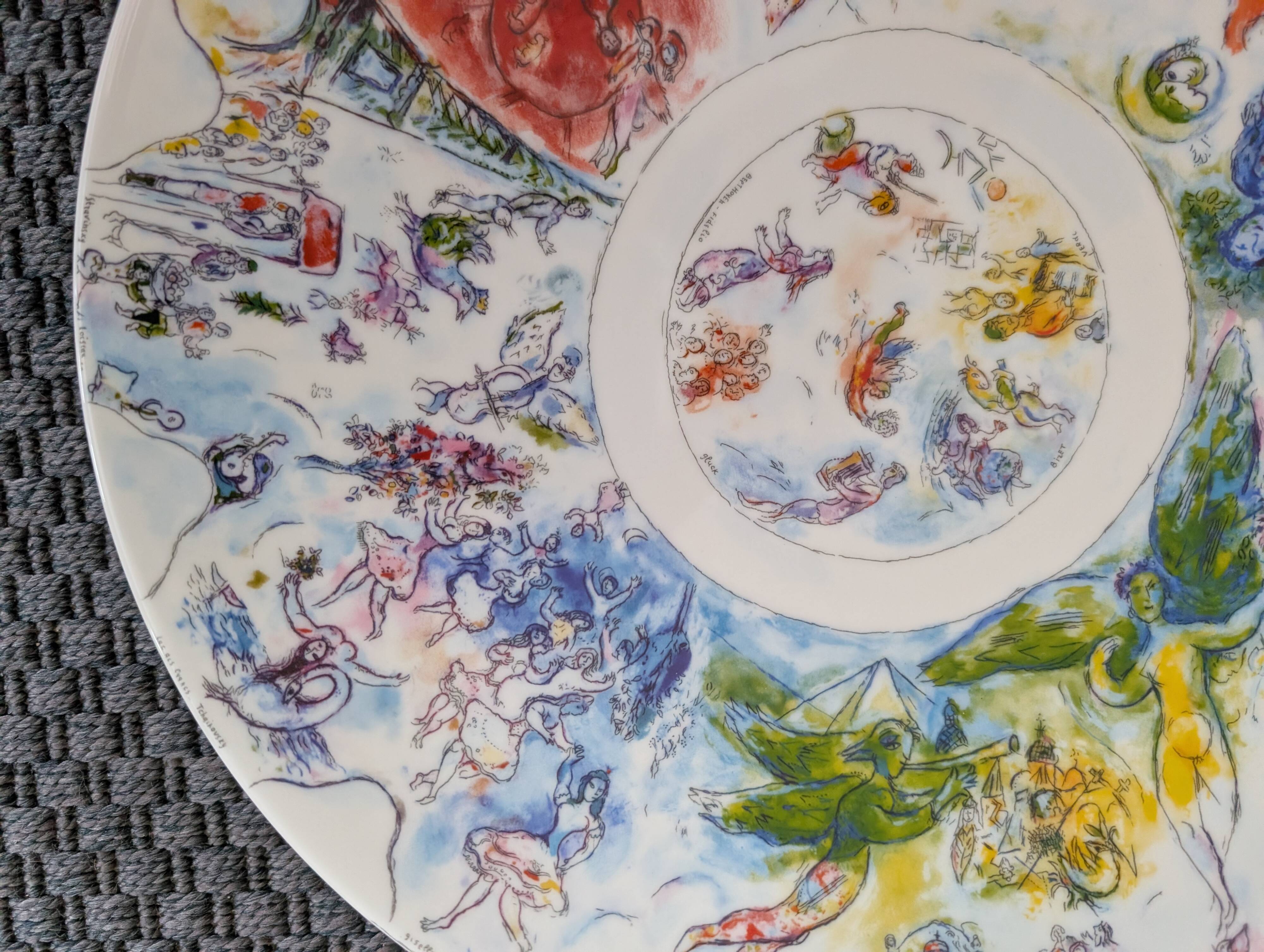 Bernardaud Marc Chagall Opéra Garnier Limoges Porcelain Coupe Plate, 36 cm
