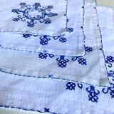 Embroidered linen placemats
