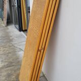 Vintage wicker claustra screen - 1950s