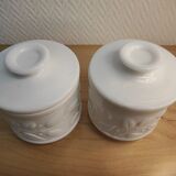 Opal glass jars
