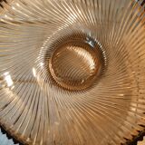 Art Deco cut or dish in smoked glass