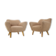 Paire de fauteuils club design années 1970