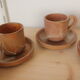 Set of 5 sandstone cups