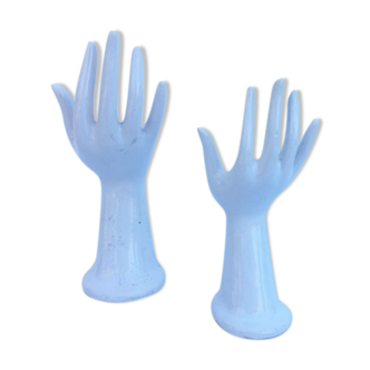 Lot of two hands in white