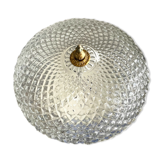 Brass and glass ceiling lamp