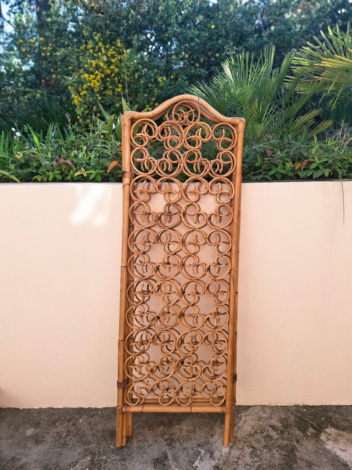 Rattan screen 1960 by Bonacina (Italy)