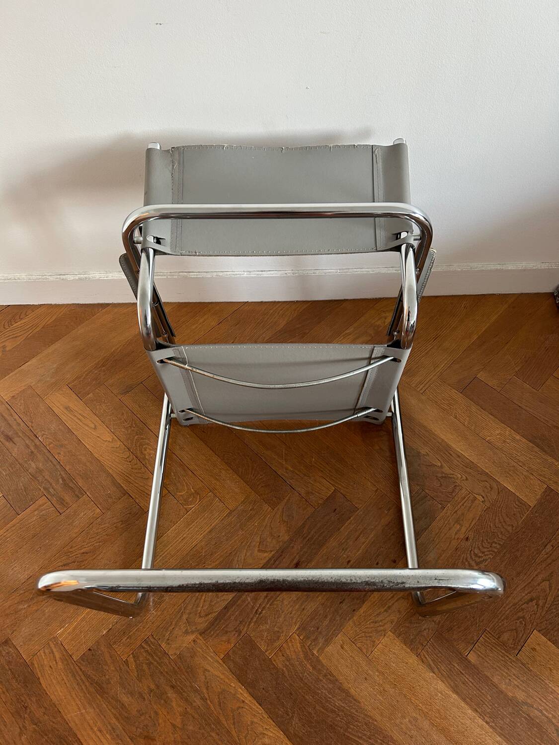 MG5 Grassi style chrome armchair