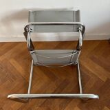 MG5 Grassi style chrome armchair