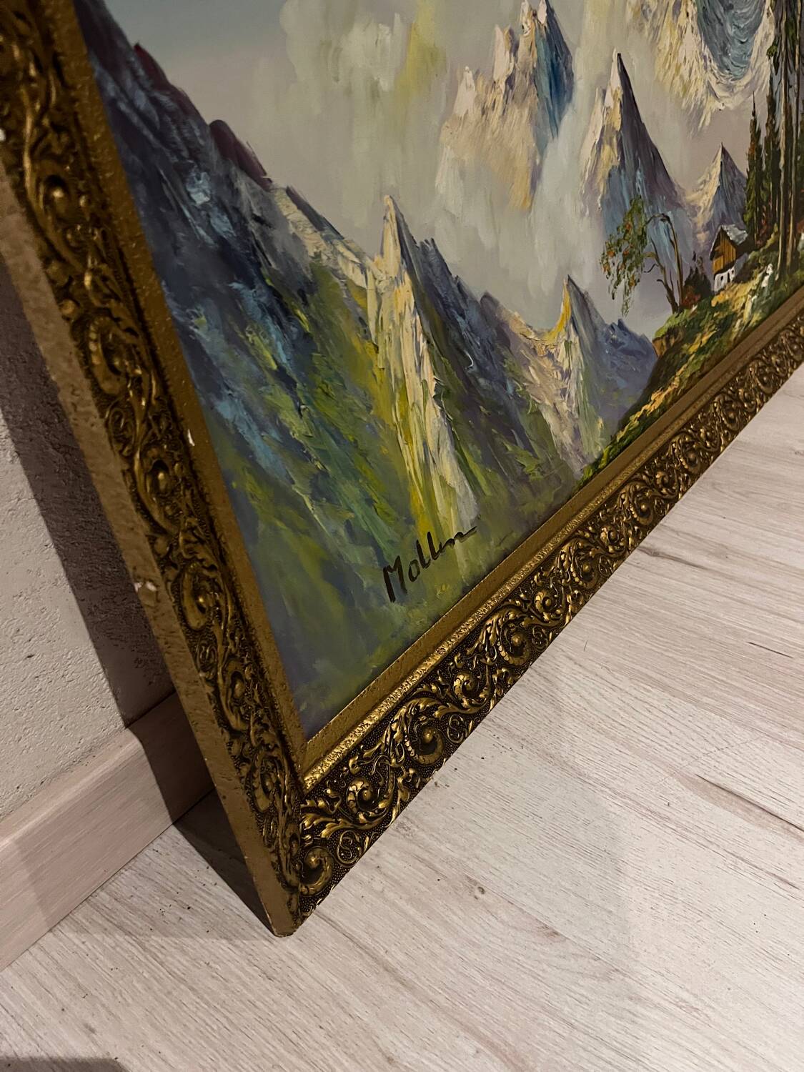 Mountain painting signed 1950/60