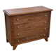 Vintage chest of drawers from the 50s in solid oak legs compass 4 drawers