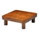 Brutalist pine low coffee table, France, 1960s