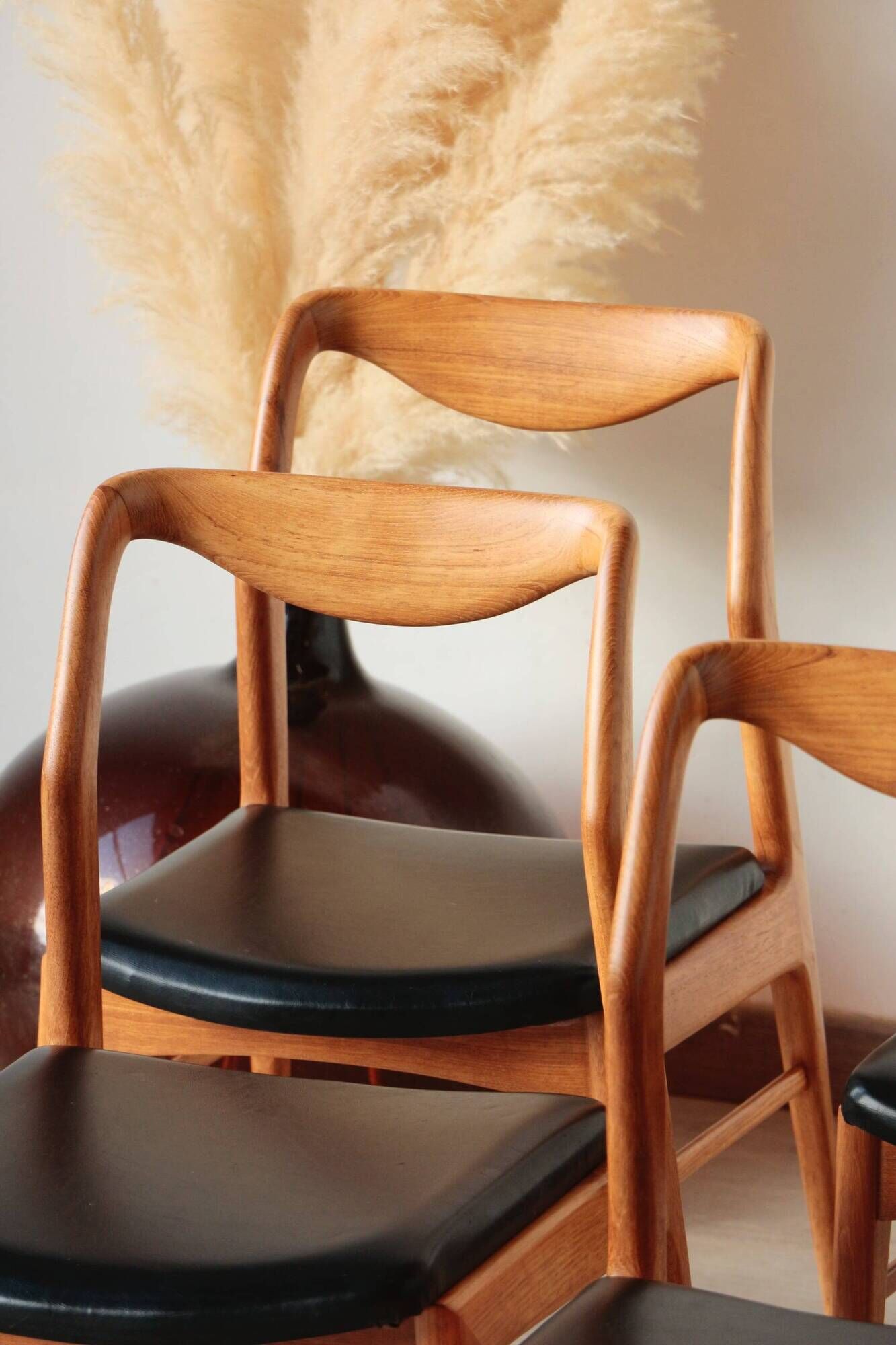Set of 6 Vintage Scandinavian Teak Chairs – 1960s