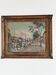 Vintage original Scandinavian harbor oil painting
