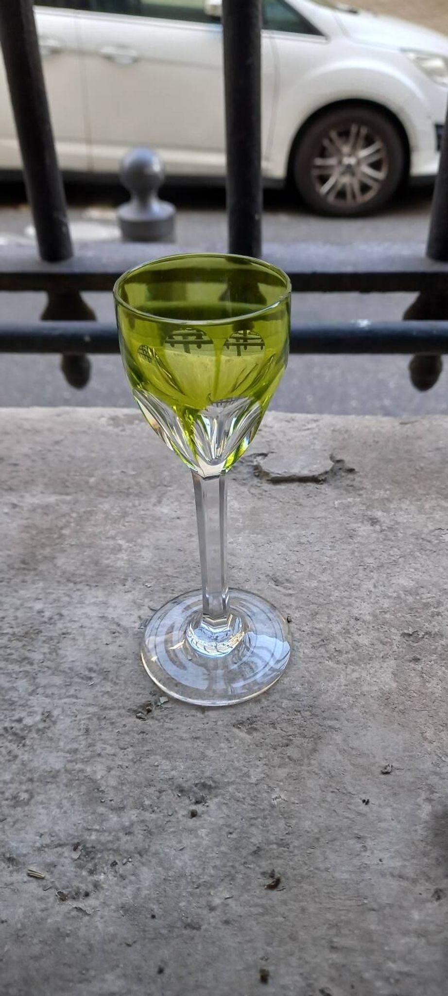 Verre à liqueur cristal Baccarat genova double vert chartreuse