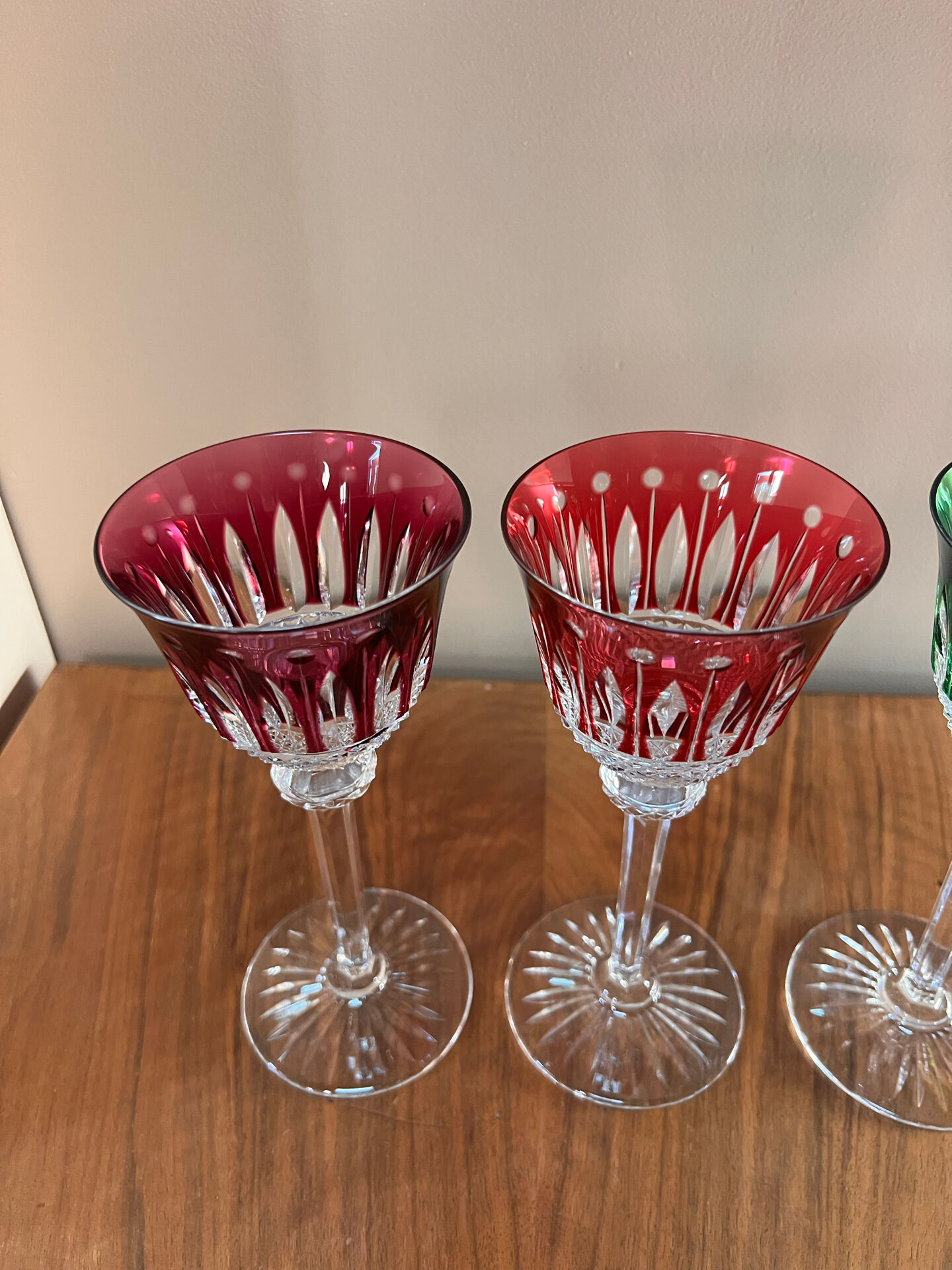 6 verres à vin en cristal Saint Louis