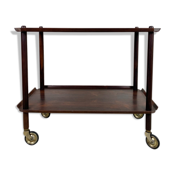Danish midcentury serving trolley in palisander by poul hundevad, 1960s