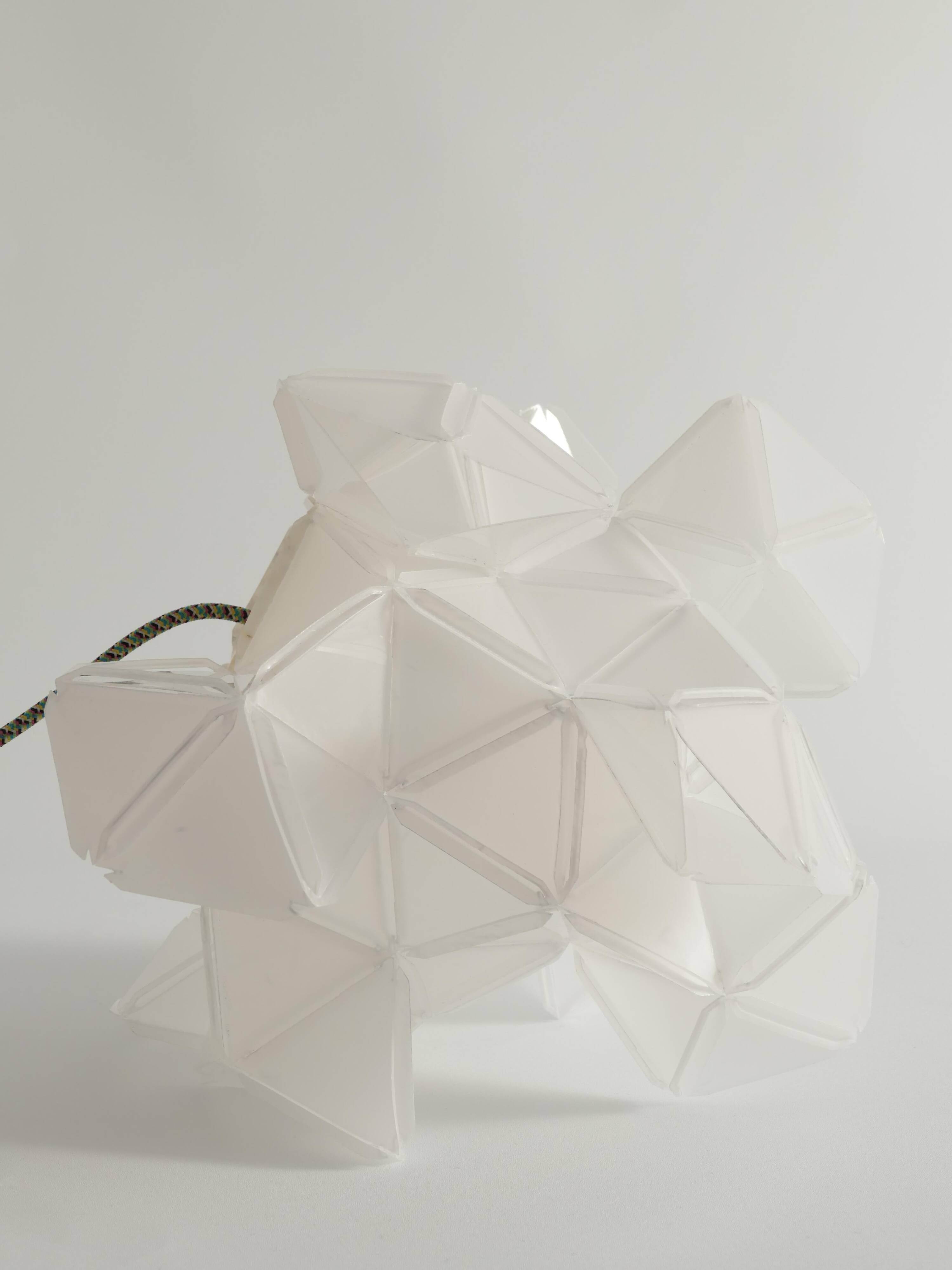 Labyrinth, Hazy, Artisan Light Sculpture with Integrated Fixture, By Republiken