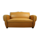 Camel black piping sofa, 1960s