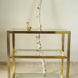 Vintage Hollywood Regency style rolling side table