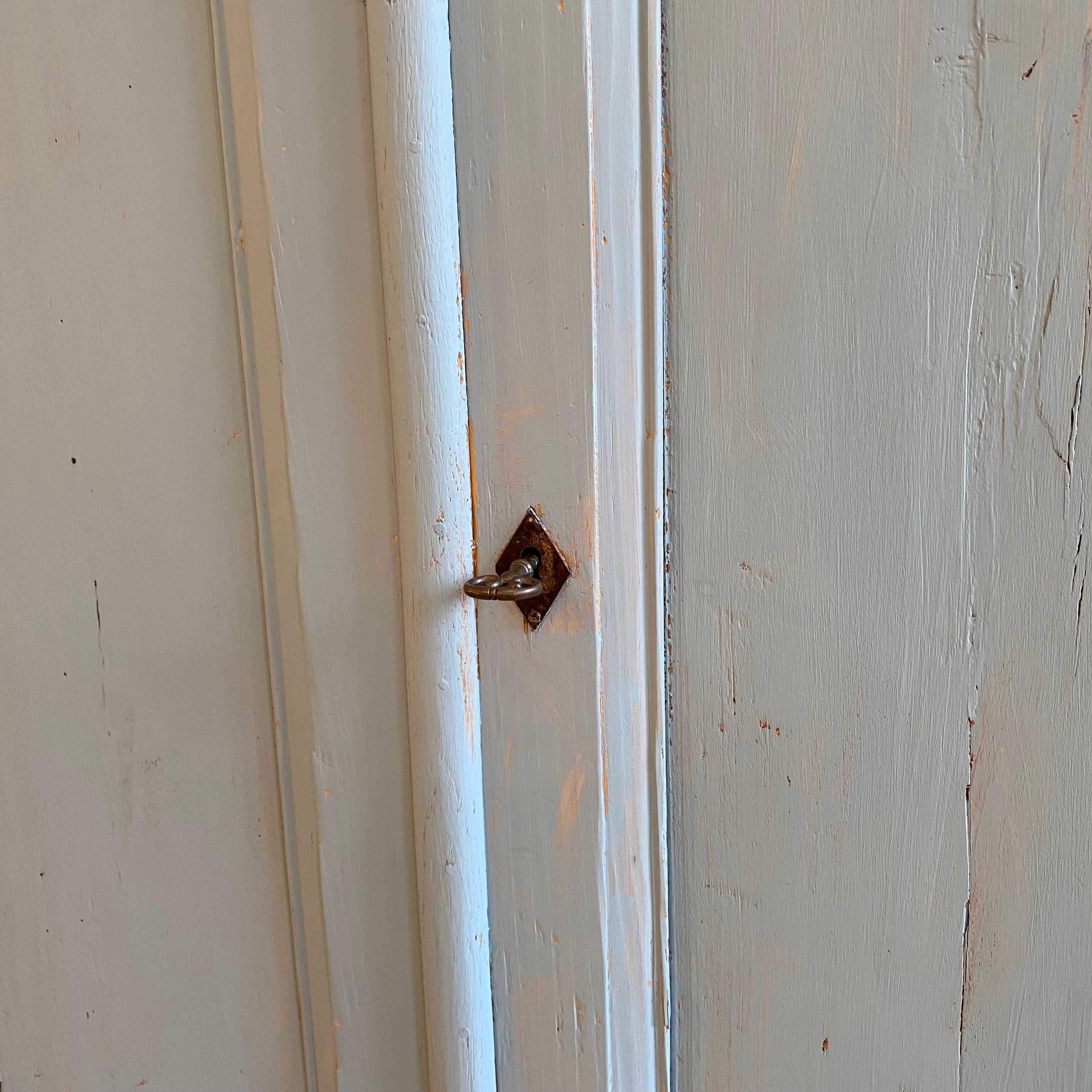 Antique buffet in its pretty bluish patina