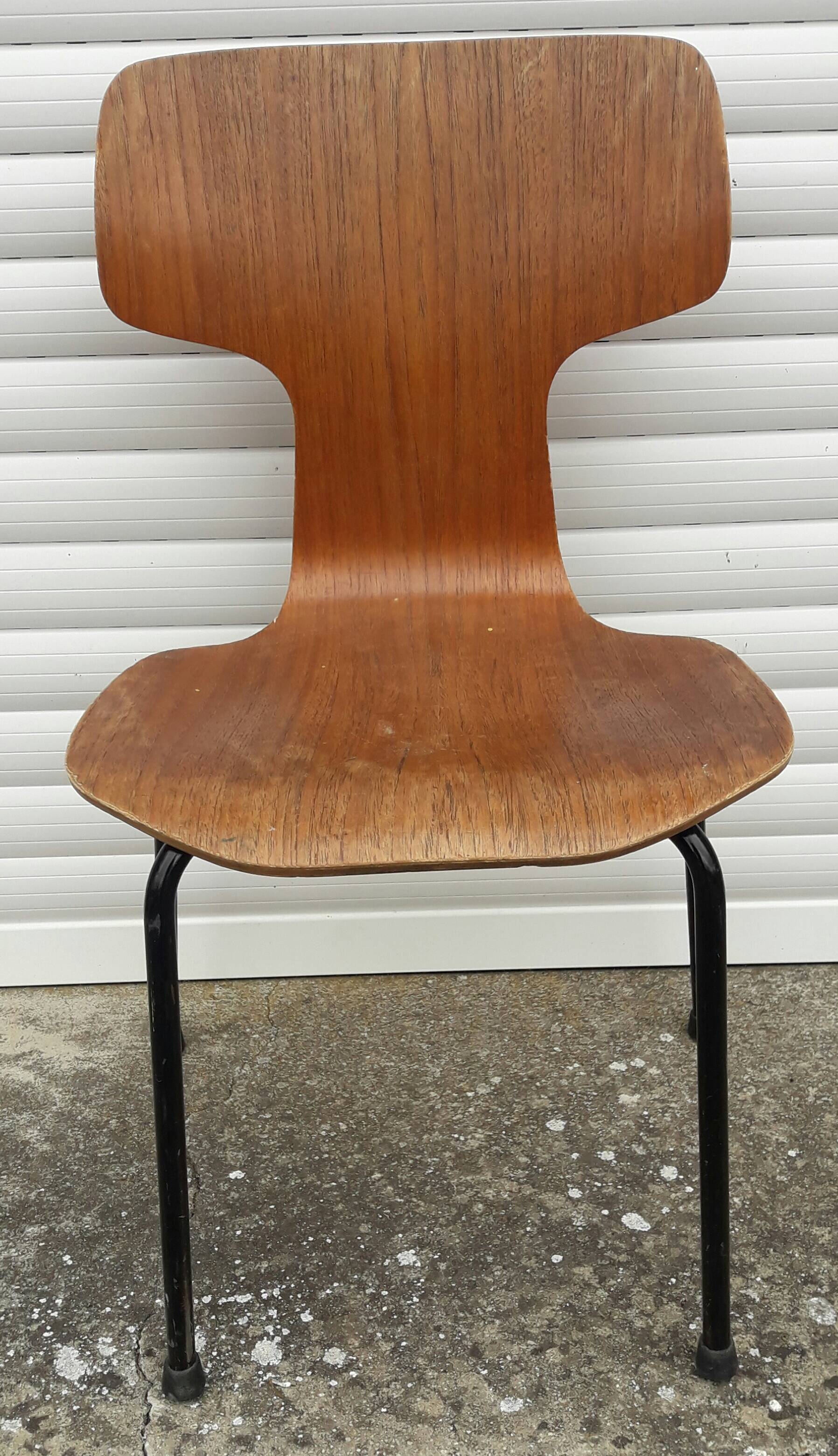 Hammer chair 3123 by Arne Jacobsen for Hansen in 1969, children's model