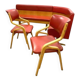 Banc et 2 chaises Ludvík Volák rétro vintage du milieu du siècle, 1970